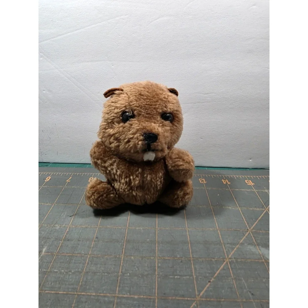 Dakin Beaver Plush Toy Brown Vintage Woodland Stuffed Animal 5 Inch